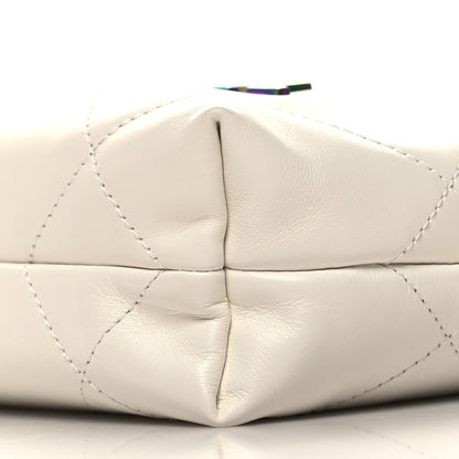Chanel Shiny Calfskin Quilted Rainbow Mini Chanel 22 White 10 of 11