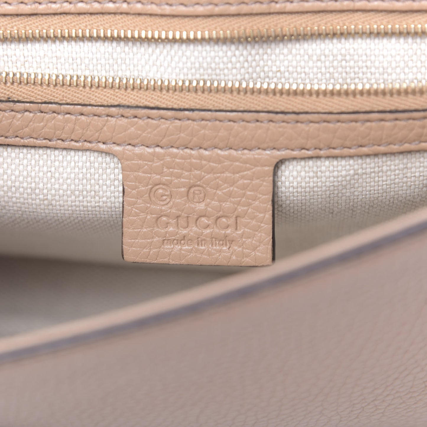 Pebbled Calfskin Medium Soho Flap Crossbody Camelia