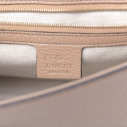 Gucci Pebbled Calfskin Medium Soho Flap Crossbody Camelia 6 of 11
