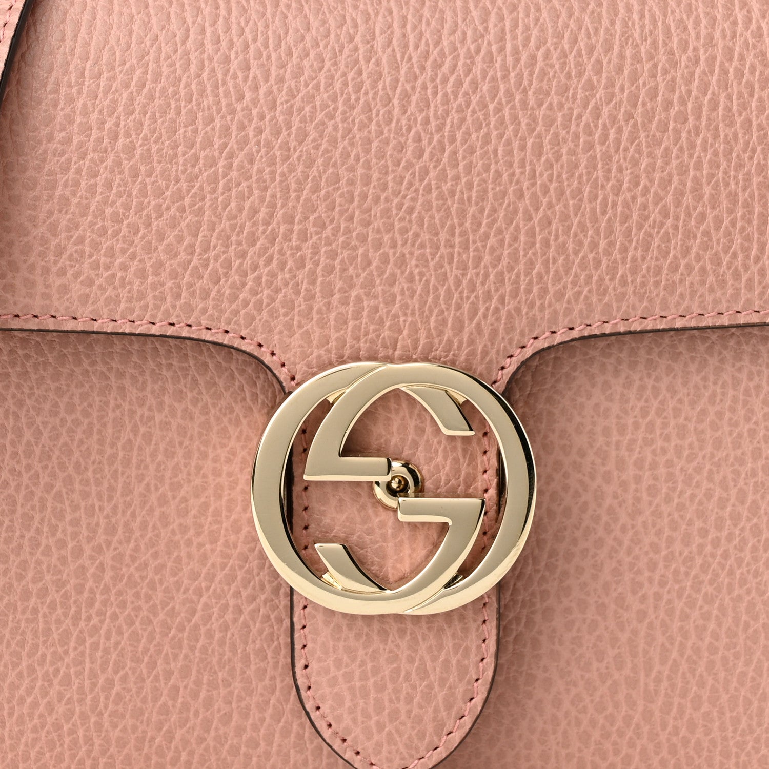 Gucci Dollar Calfskin Small Interlocking G Shoulder Bag Soft Pink 7 of 9