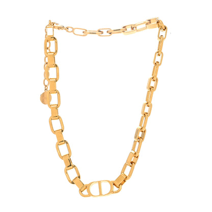 Christian Dior Metal 30 Montaigne Chain Choker Necklace Gold 3 of 5