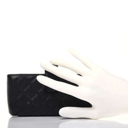 Chanel Caviar Quilted Mini Phone Holder Clutch Black 2 of 13