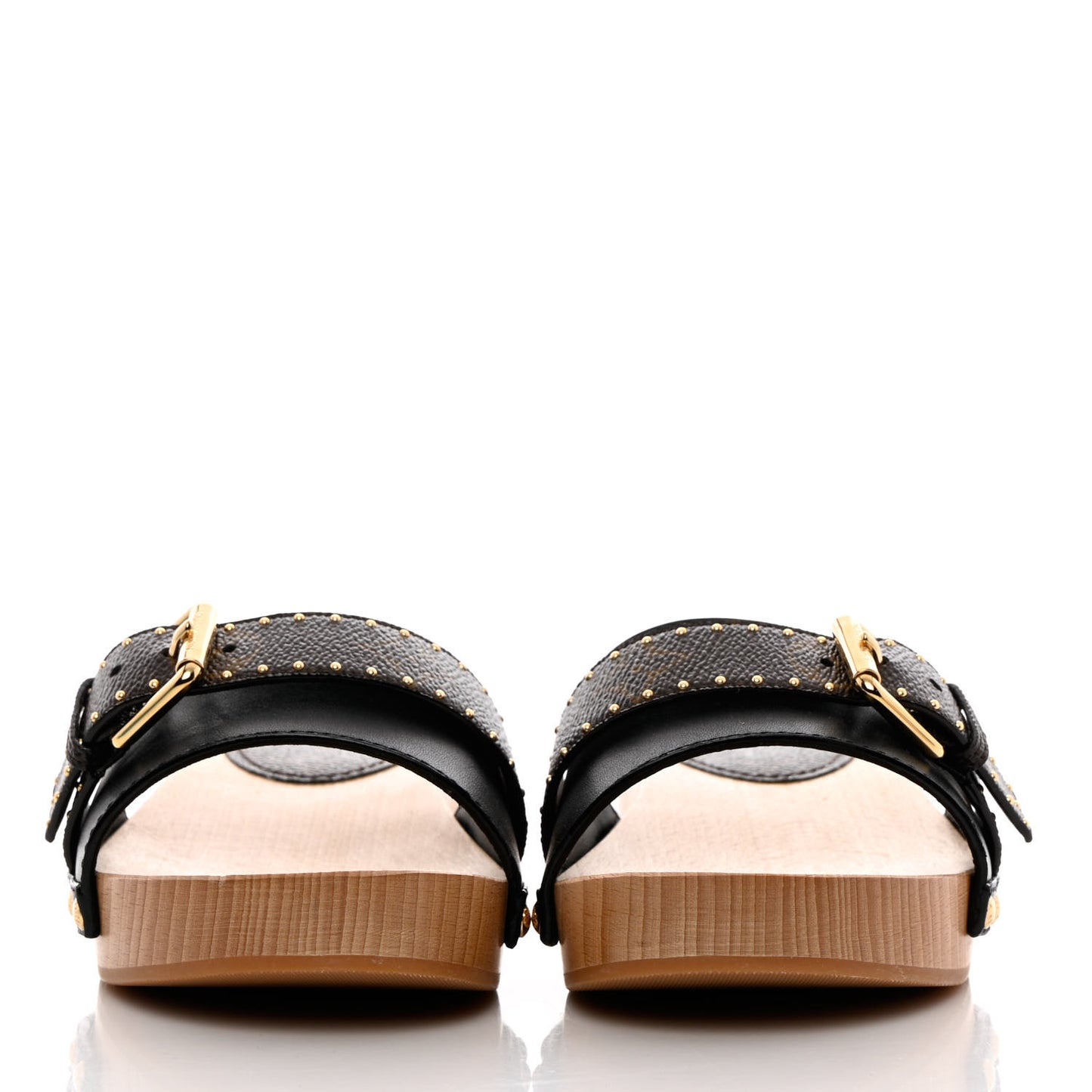 Calfskin Monogram Cottage Mules 37 Black