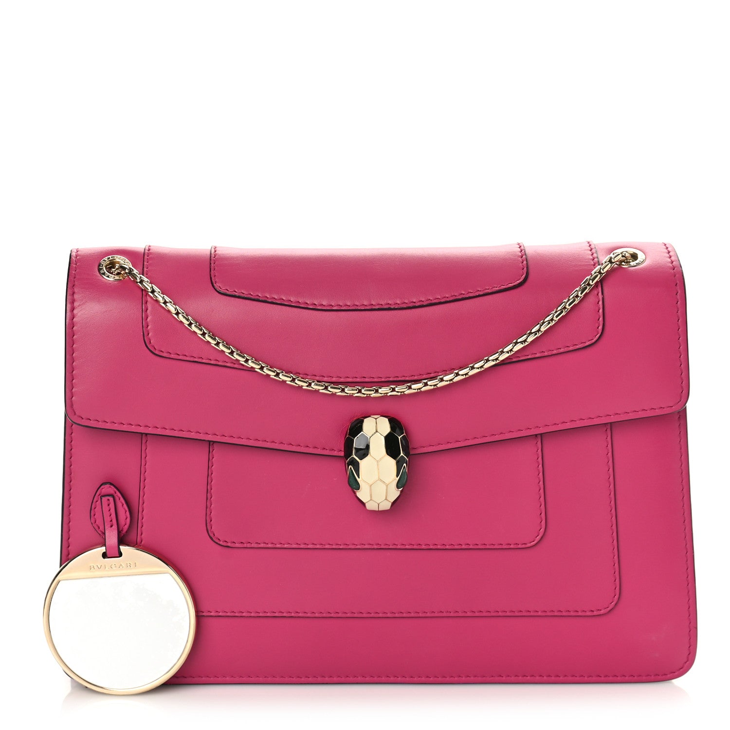 Bulgari Calfskin Serpenti Forever Shoulder Bag Pink 1 of 9