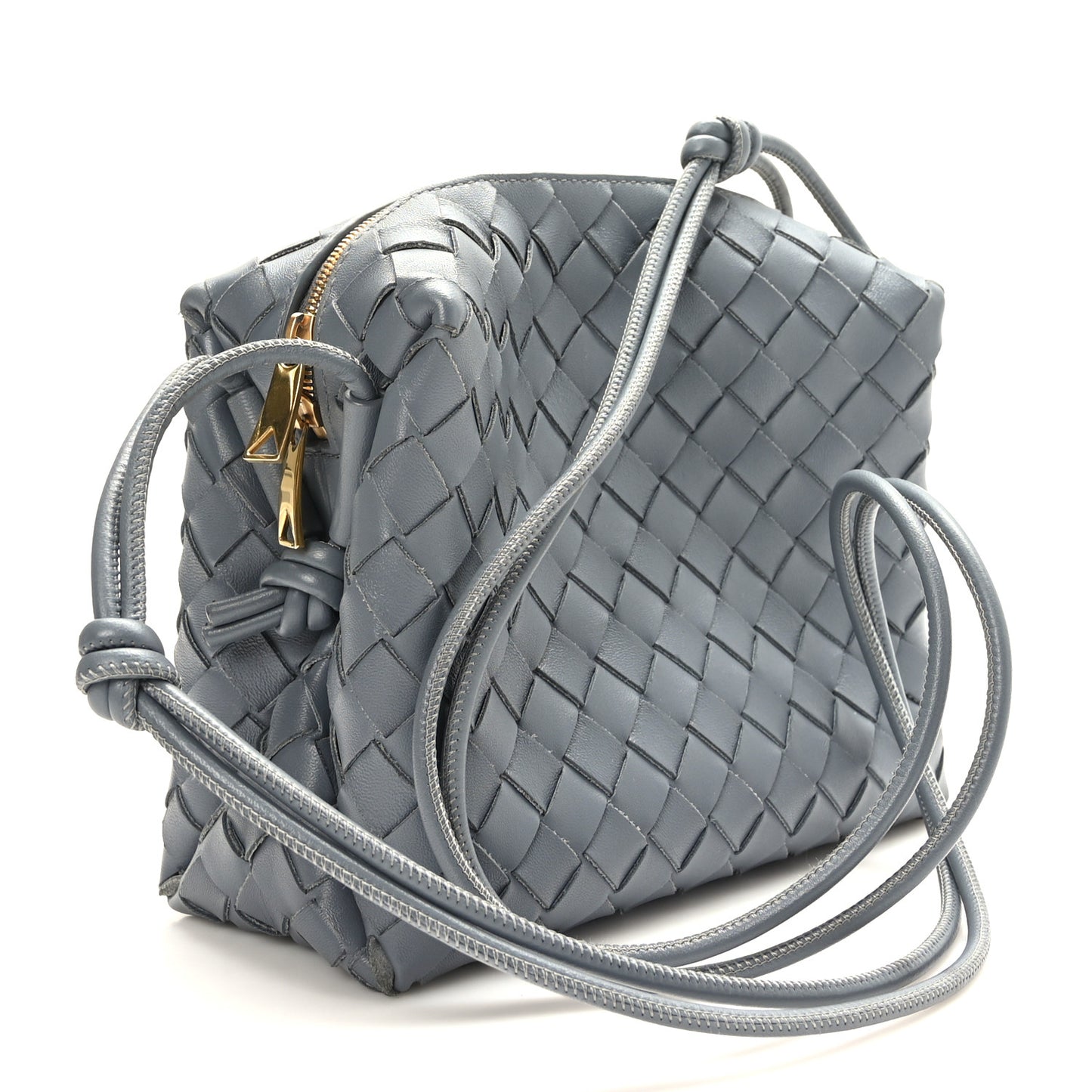 Nappa Intrecciato Small Loop Camera Bag Thunder