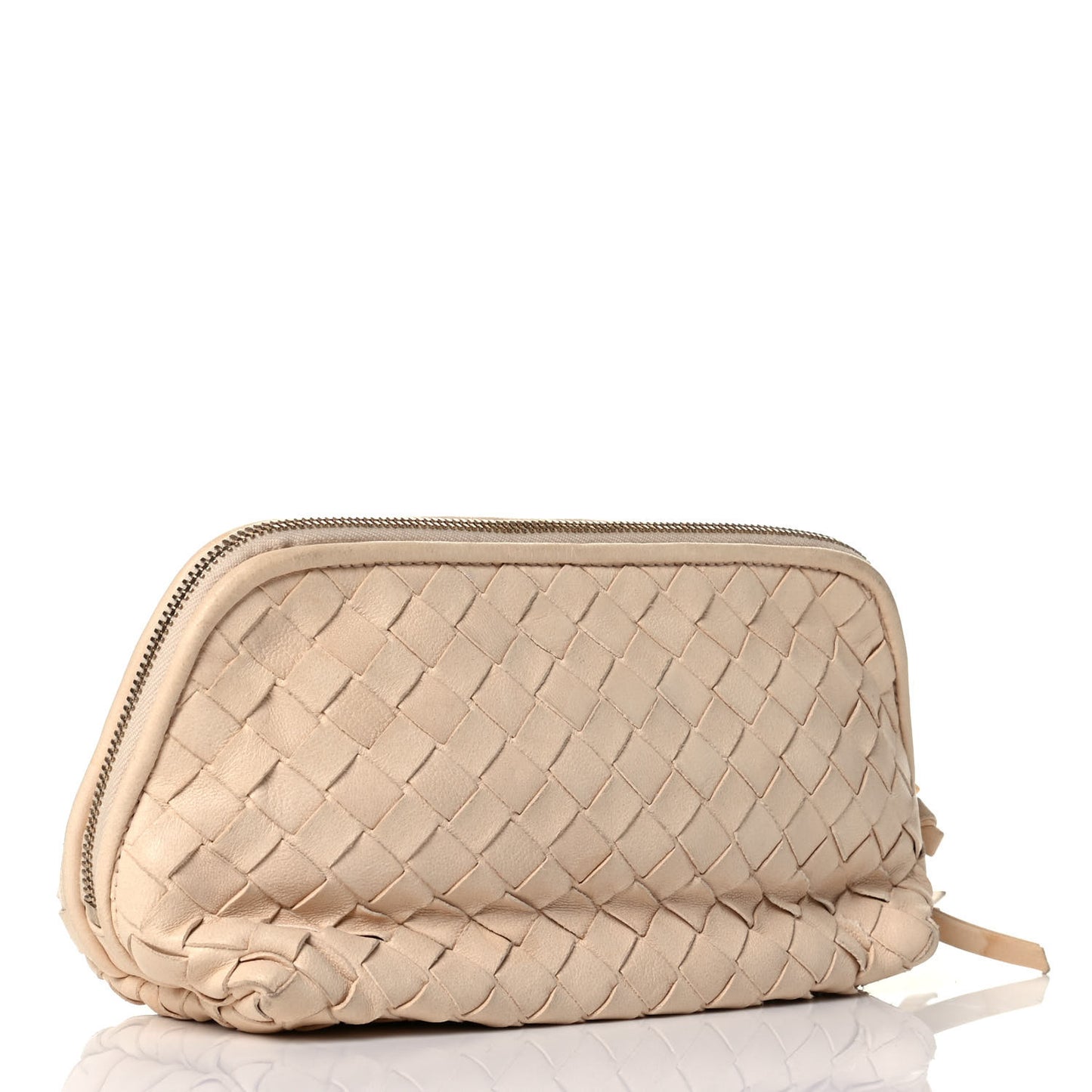 Nappa Intrecciato Cosmetic Pouch Bianco