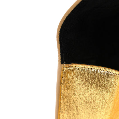 Saint Laurent Metallic Calfskin Classic Monogram Cassandre Clutch Gold 7 of 9