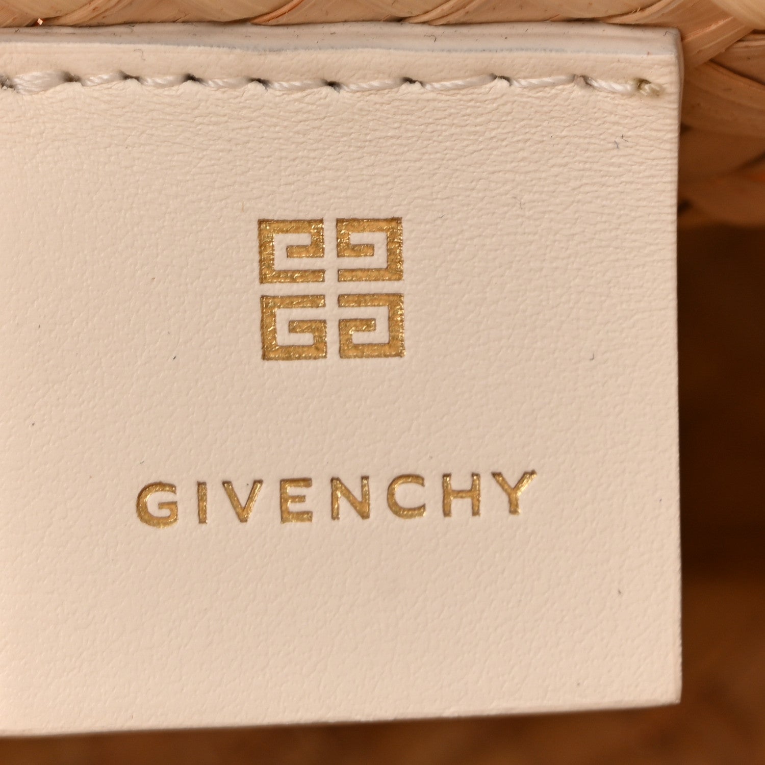Givenchy Raffia Woven Calfskin Voyou Basket Bag White 6 of 10