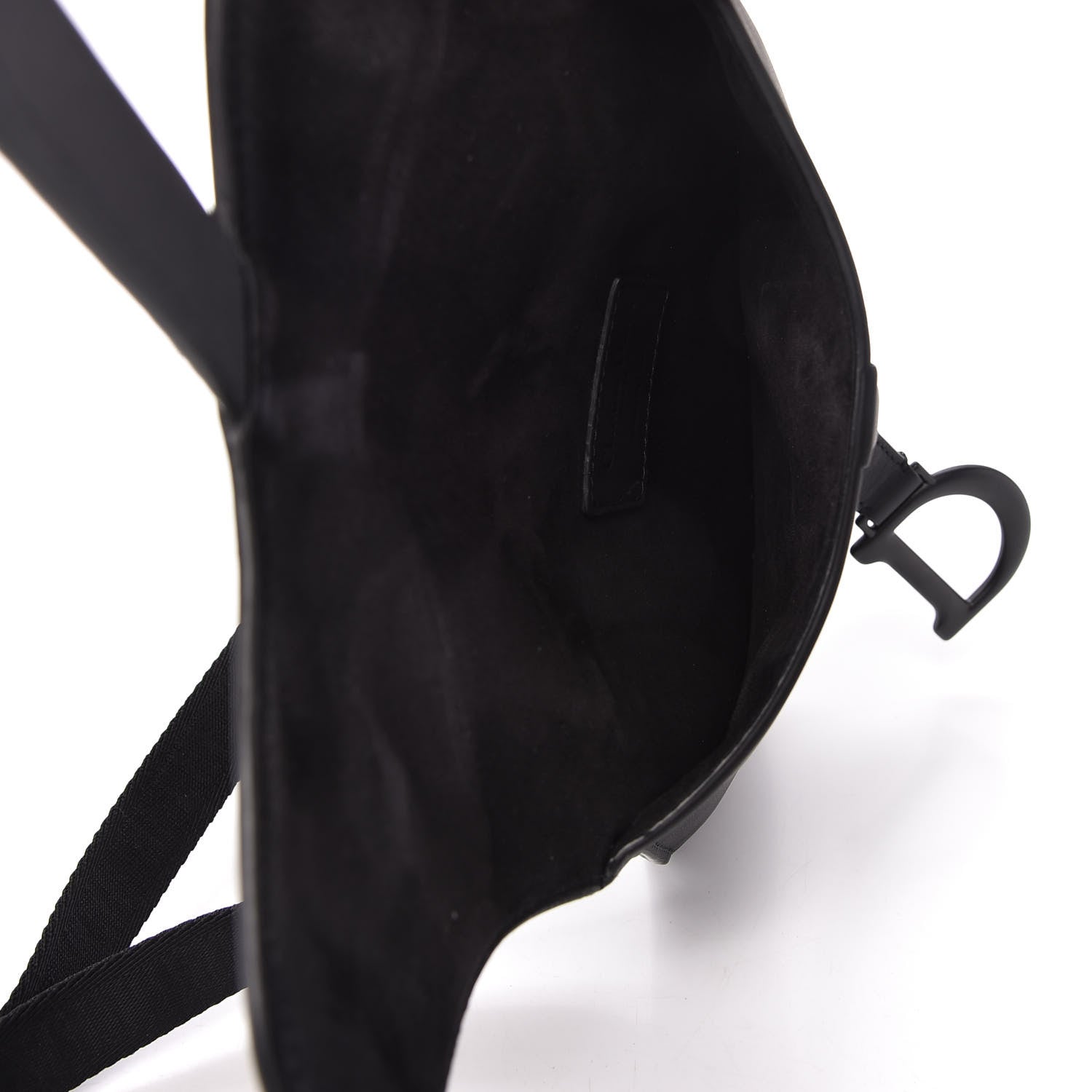 Christian Dior Ultra Matte Calfskin Saddle Belt Bag Black 5 of 9