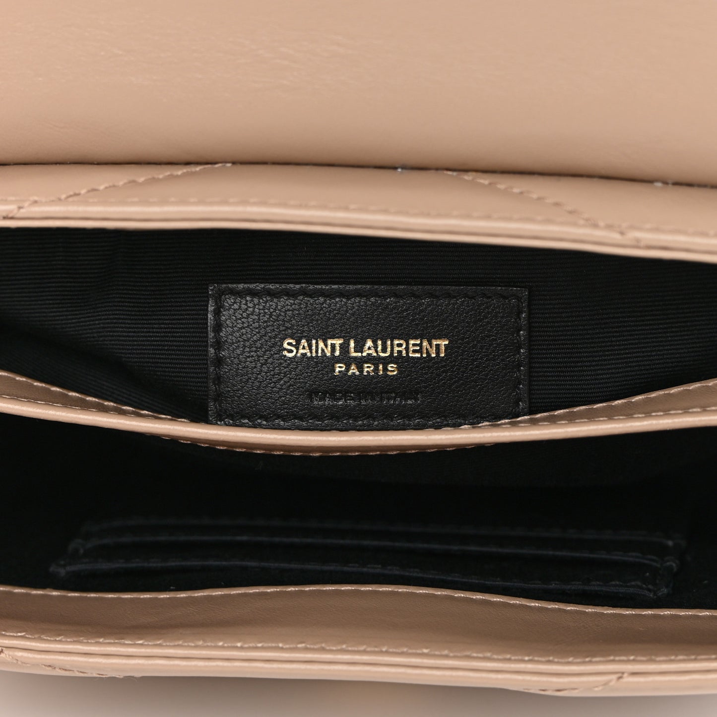 Calfskin Y Quilted Monogram Toy Loulou Crossbody Bag Latte