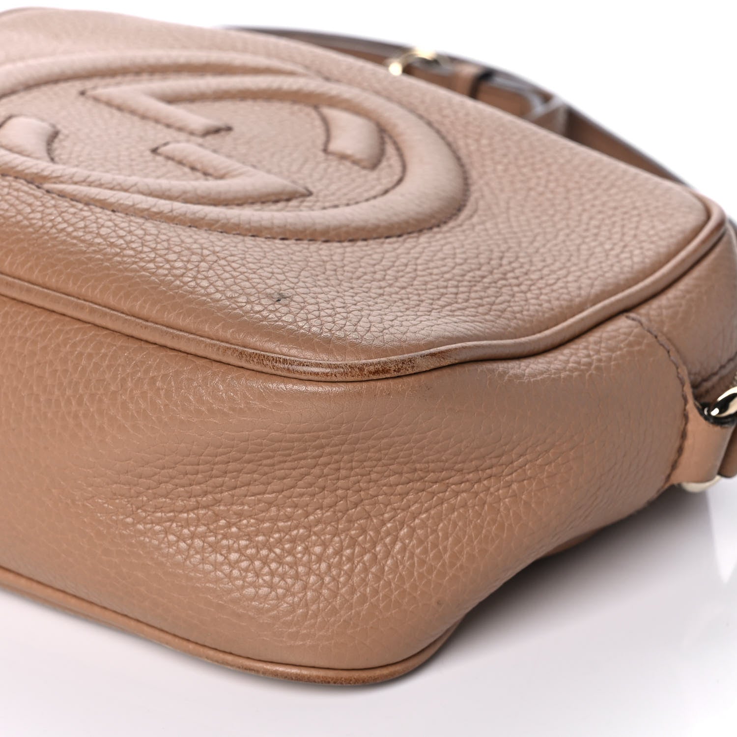 Gucci Pebbled Calfskin Small Soho Disco Bag Camelia 11 of 16