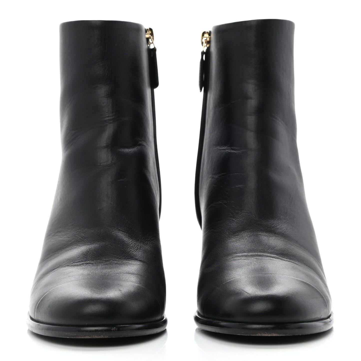 Calfskin CC Ankle Boots 38 Black