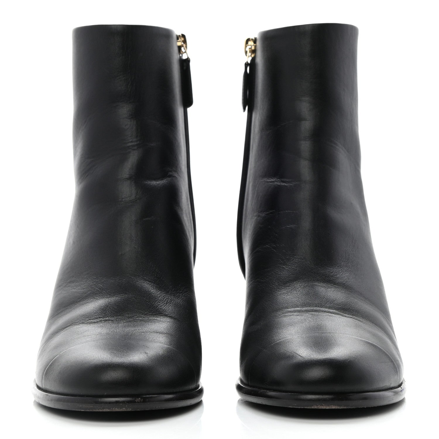 Chanel Calfskin CC Ankle Boots 38 Black 2 of 8