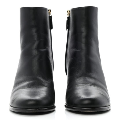 Chanel Calfskin CC Ankle Boots 38 Black 2 of 8