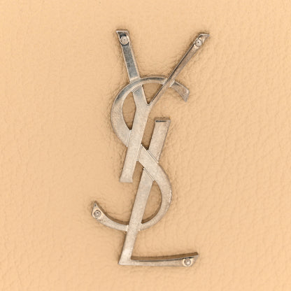 Saint Laurent Grained Calfskin Medium Monogram Sunset Satchel Nude Powder 13 of 13
