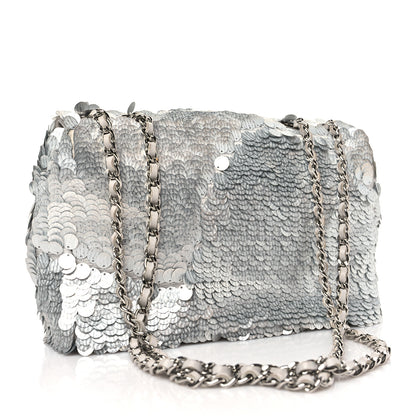 Chanel Sequin Paillette Small Flap Grey 3 of 9