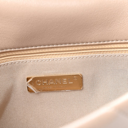 Chanel Lambskin Quilted Medium Chanel 19 Flap Dark Beige 6 of 11