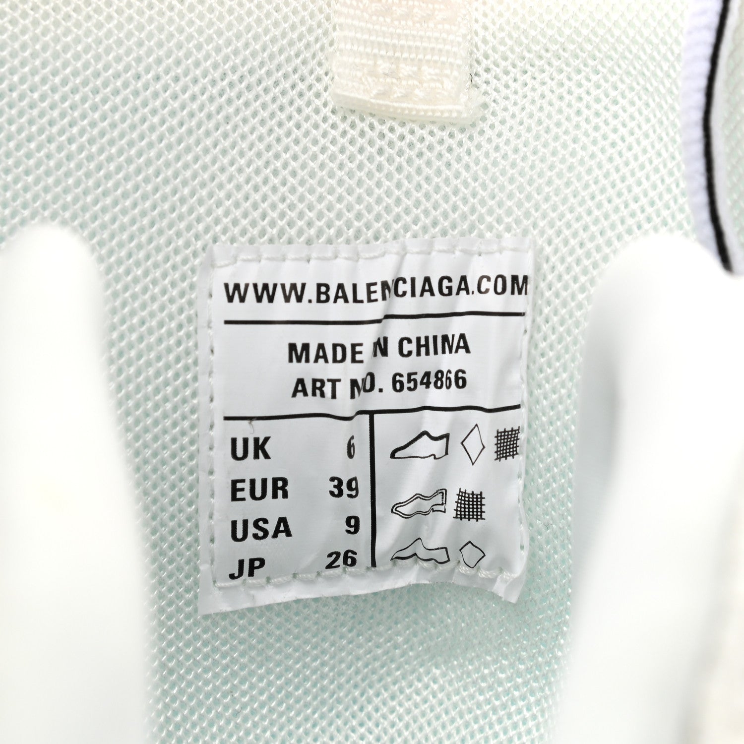 Balenciaga Mesh Nylon Womens Track Hike Sneakers 39 White 8 of 8