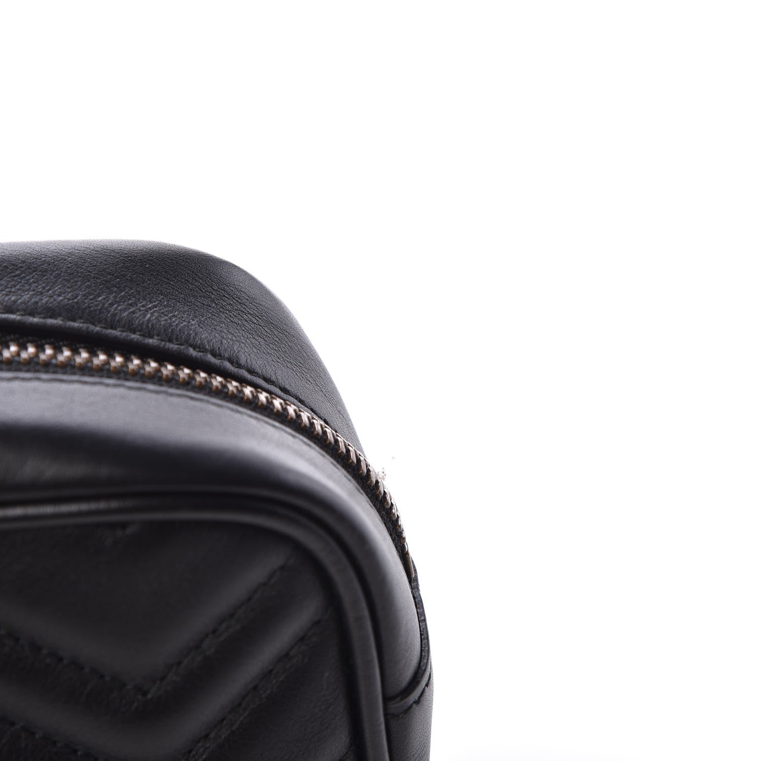 Gucci Calfskin Matelasse Mini GG Marmont Wrist Wallet Black 8 of 9