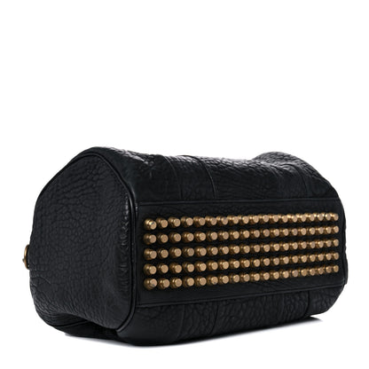 Alexander Wang Pebbled Lambskin Rocco Black Antique Brass Hardware 3 of 16