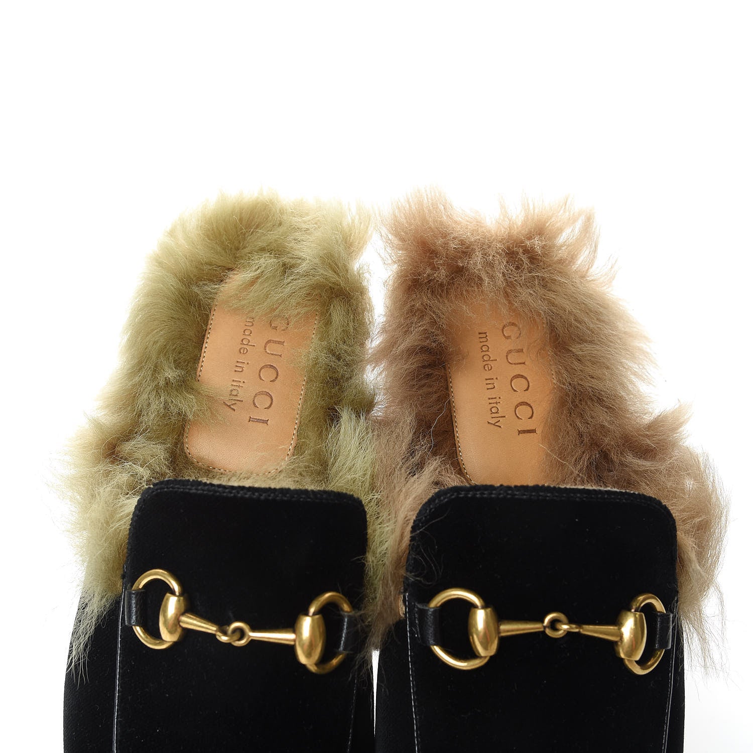 Gucci Velvet Fur Mens Princetown Slippers 5 Black 8 of 10
