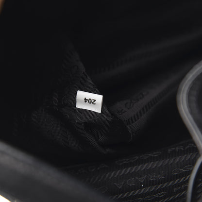 Prada Jacquard Logo Mini Bucket Crossbody Bag Black 6 of 9