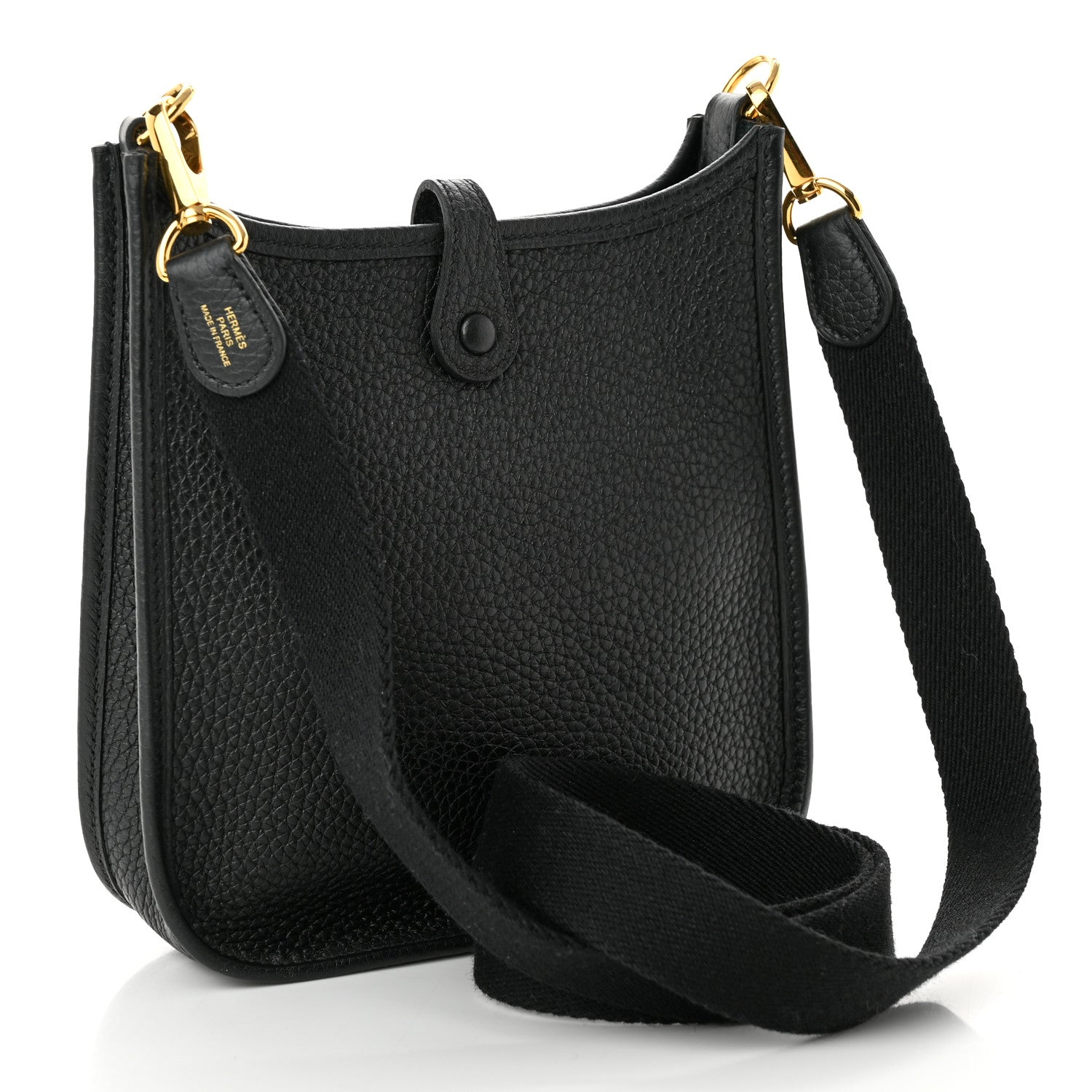Hermes Taurillon Clemence Evelyne TPM Black 3 of 11