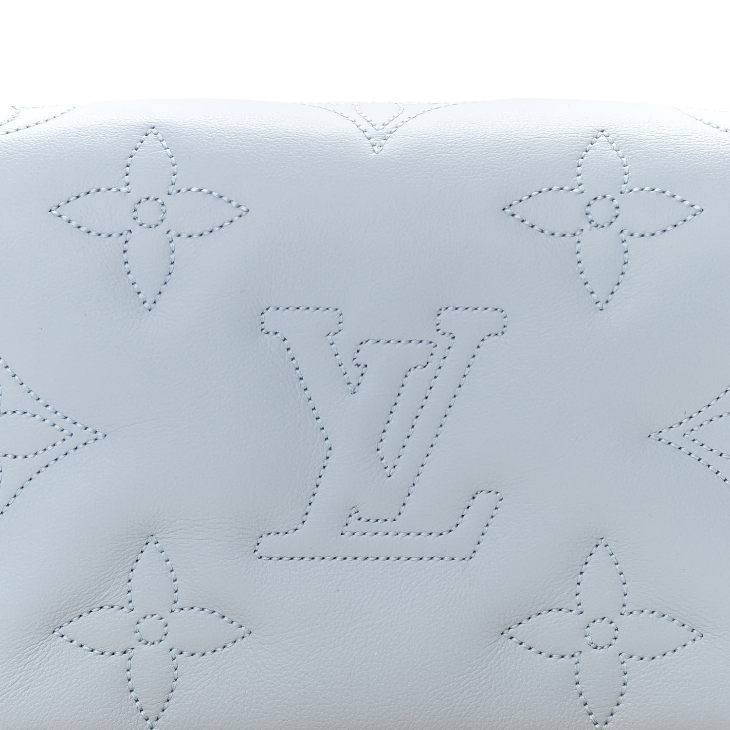 Louis Vuitton Calfskin Bubblegram Wallet On Strap Ice Blue 7 of 10