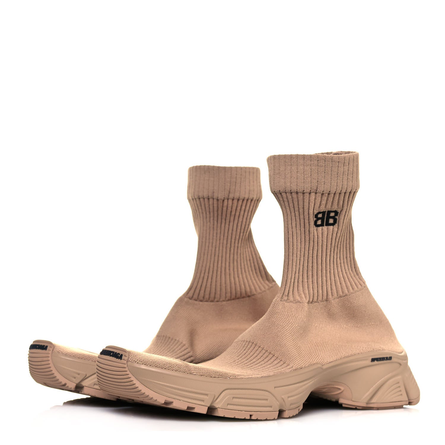 Balenciaga Technical Ribbed 3D Recycled Knit Womens Speed 3.0 Sneakers 41 Monocolor Beige 3 of 7