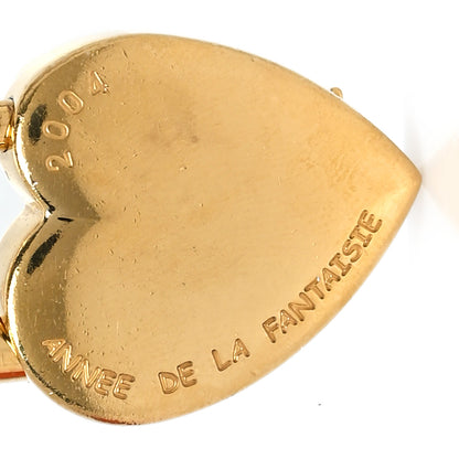 Hermes Annee De La Fantaisie Heart Cadena Lock Gold 3 of 5