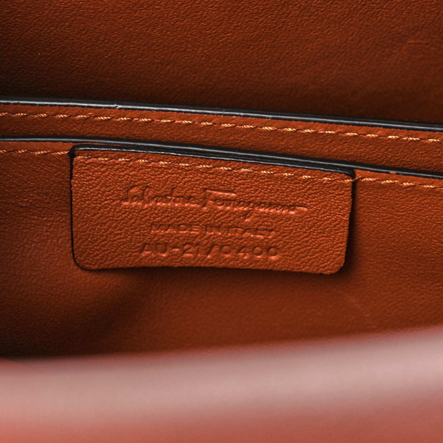 Calfskin Trifolio Top Handle Bag Siena Tan
