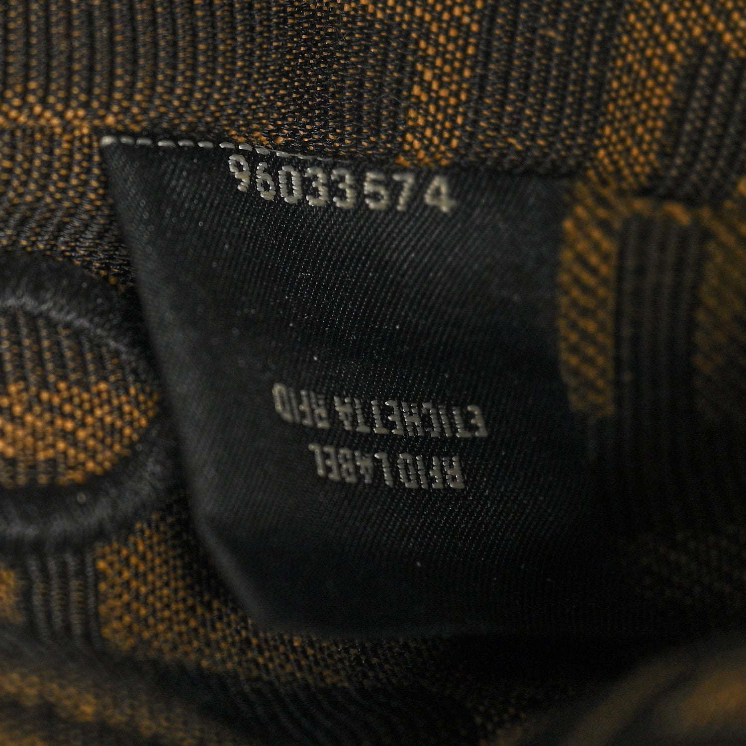 Fendi Fabric Jacquard FF 1974 Mini Baguette Tobacco Moro Black 7 of 10