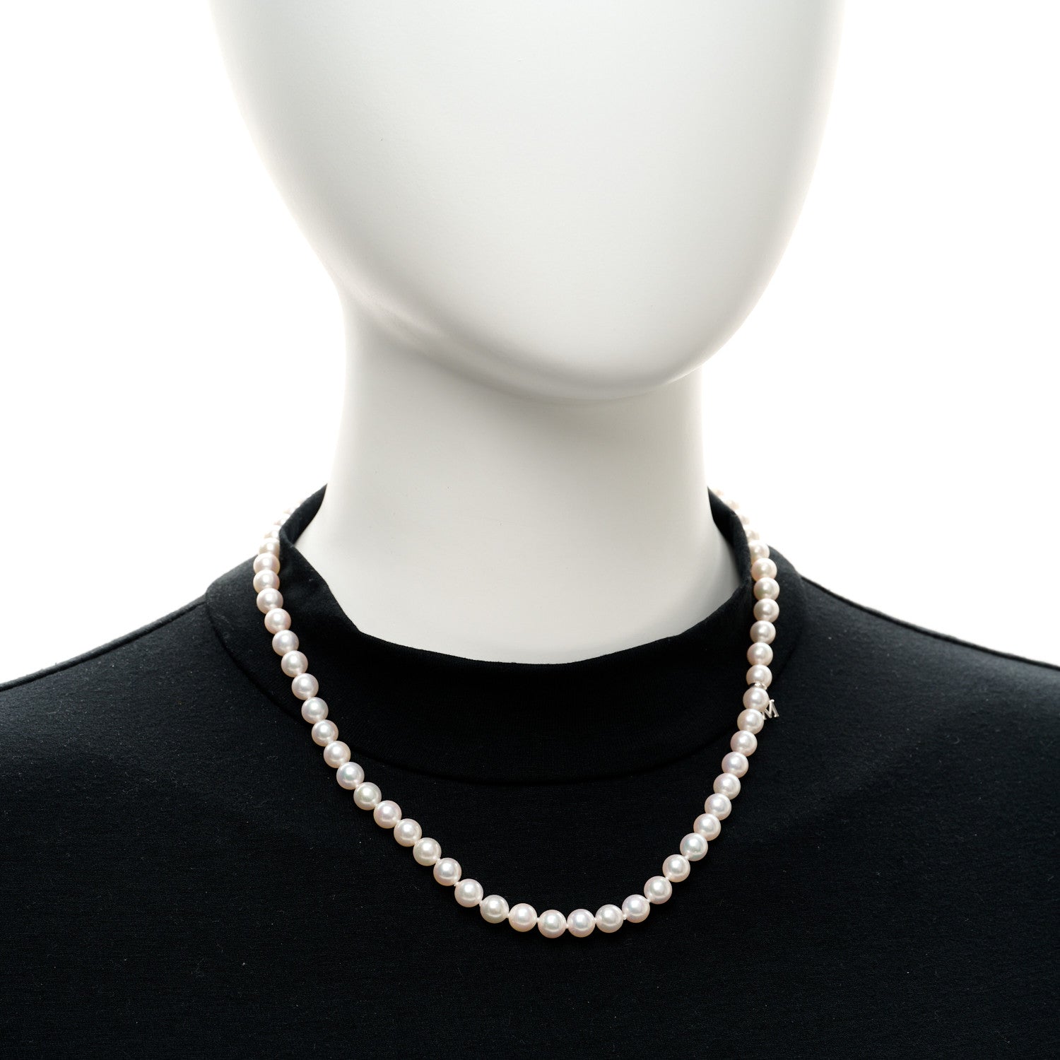 Mikimoto 18K White Gold Akoya Cultured Pearl 6.5-7mm Strand Necklace 2 of 5