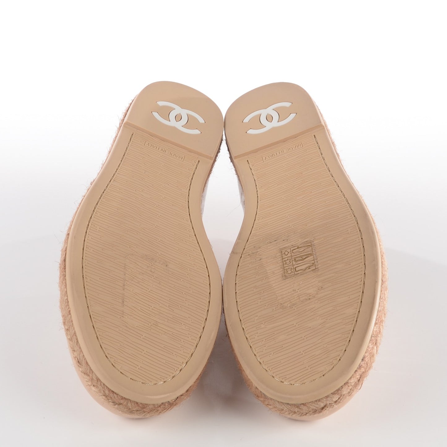 Patent CC Loafers Espadrille 40 Beige