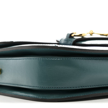Gucci Azalea Calfskin Horsebit 1955 Shoulder Bag Imperial Blue Pavone 9 of 10