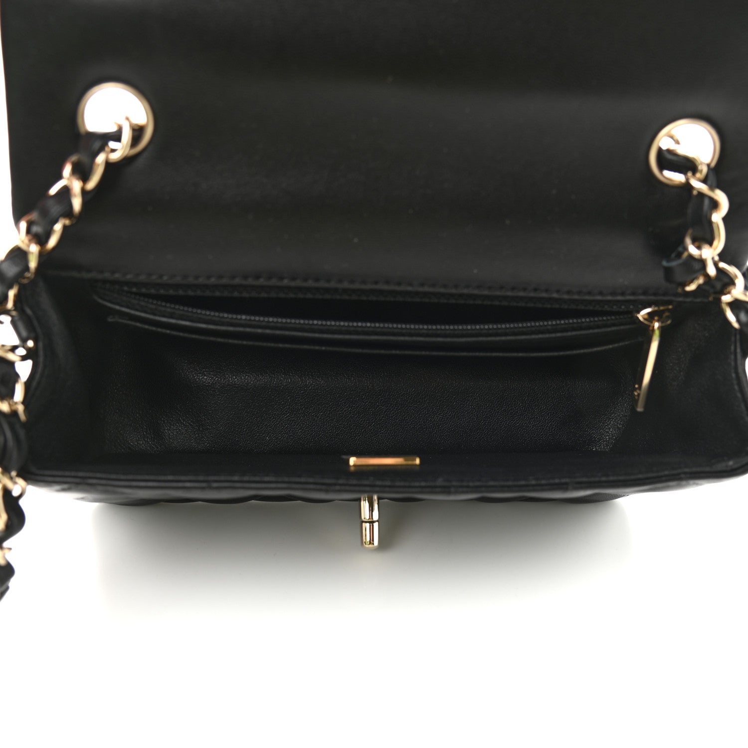 Chanel Lambskin Quilted Mini Rectangular Flap Black 5 of 9