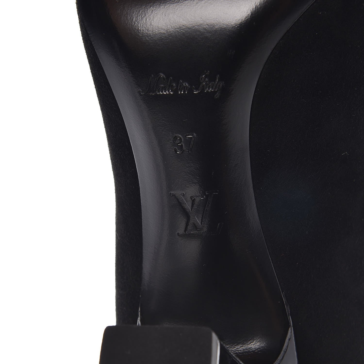 Louis Vuitton Suede Monogram Uniformes Cap Toe Chelsea 75mm Ankle Boots 37 Black 6 of 8
