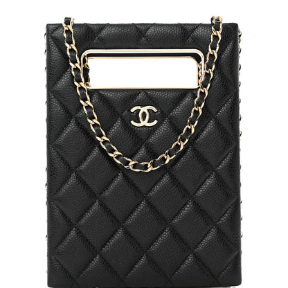 Chanel Caviar Quilted Evening Box Bag Black 8 of 11