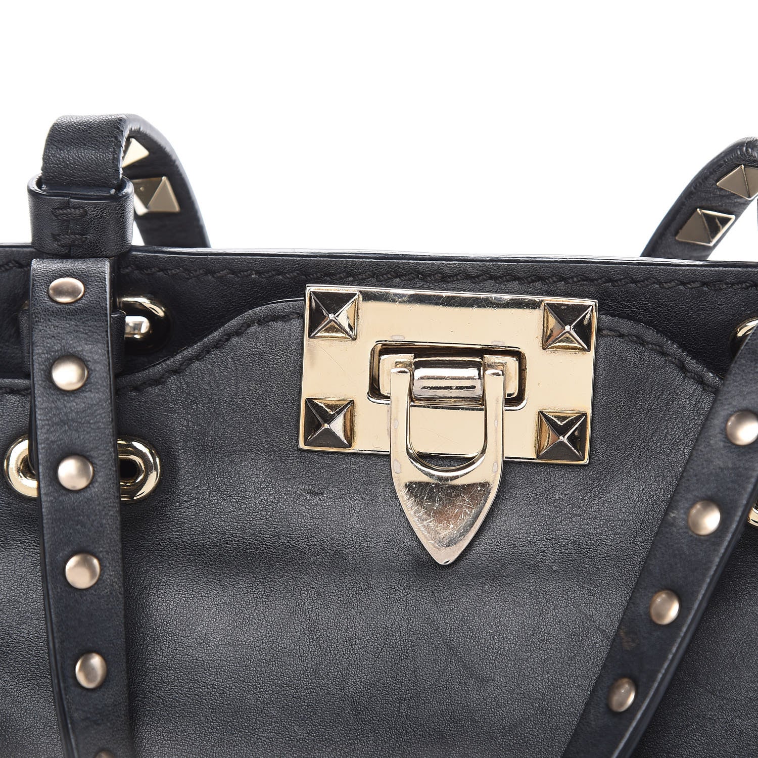 Valentino Garavani Vitello Mini Rockstud Tote Black 16 of 18