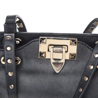 Valentino Garavani Vitello Mini Rockstud Tote Black 16 of 18