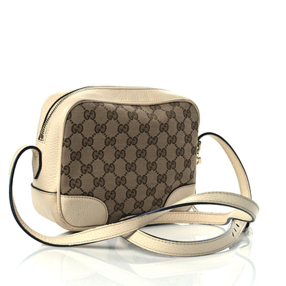Gucci Monogram Dollar Calfskin Mini Bree Messenger Bag Beige Ebony Avoire 3 of 17