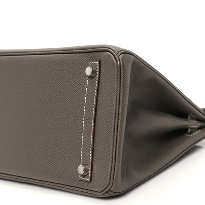 Hermes Epsom Verso Birkin 30 Etoupe Bleu Izmir 11 of 12