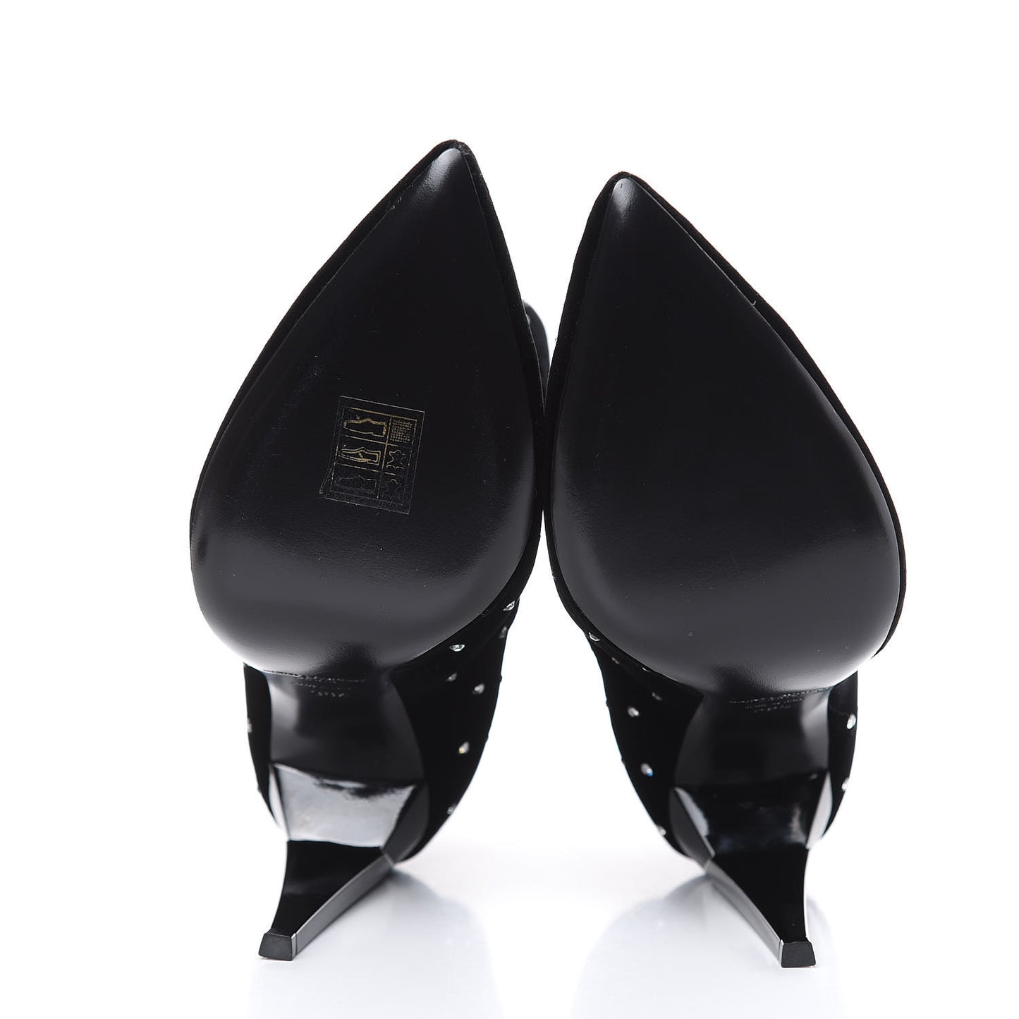 Velluto Master Crystal Strass Freja 105 Ankle Booties 38.5 Black