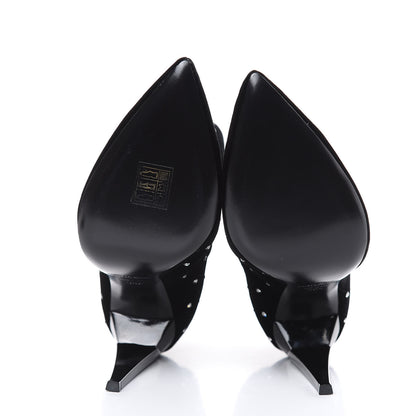 Saint Laurent Velluto Master Crystal Strass Freja 105 Ankle Booties 38.5 Black 5 of 8