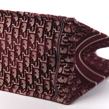 Christian Dior Oblique Velvet Medium Book Tote Burgundy 6 of 8