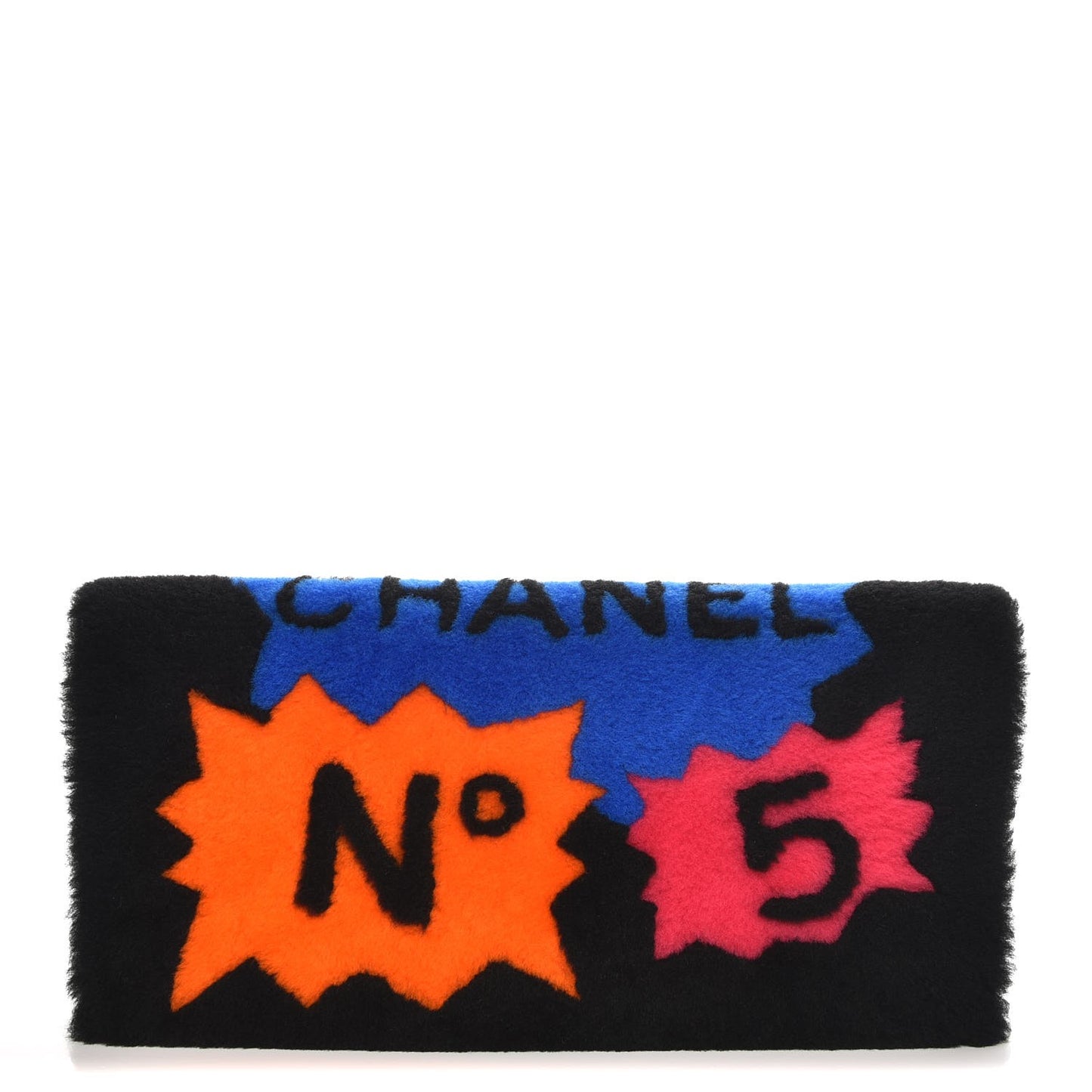 Shearling Lambskin 100% Clutch Black