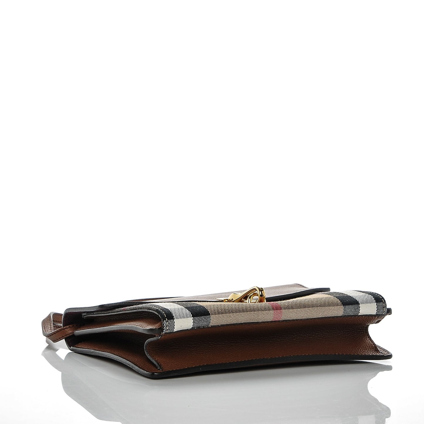 Derby Calfskin House Check Small Macken Crossbody Bag Tan