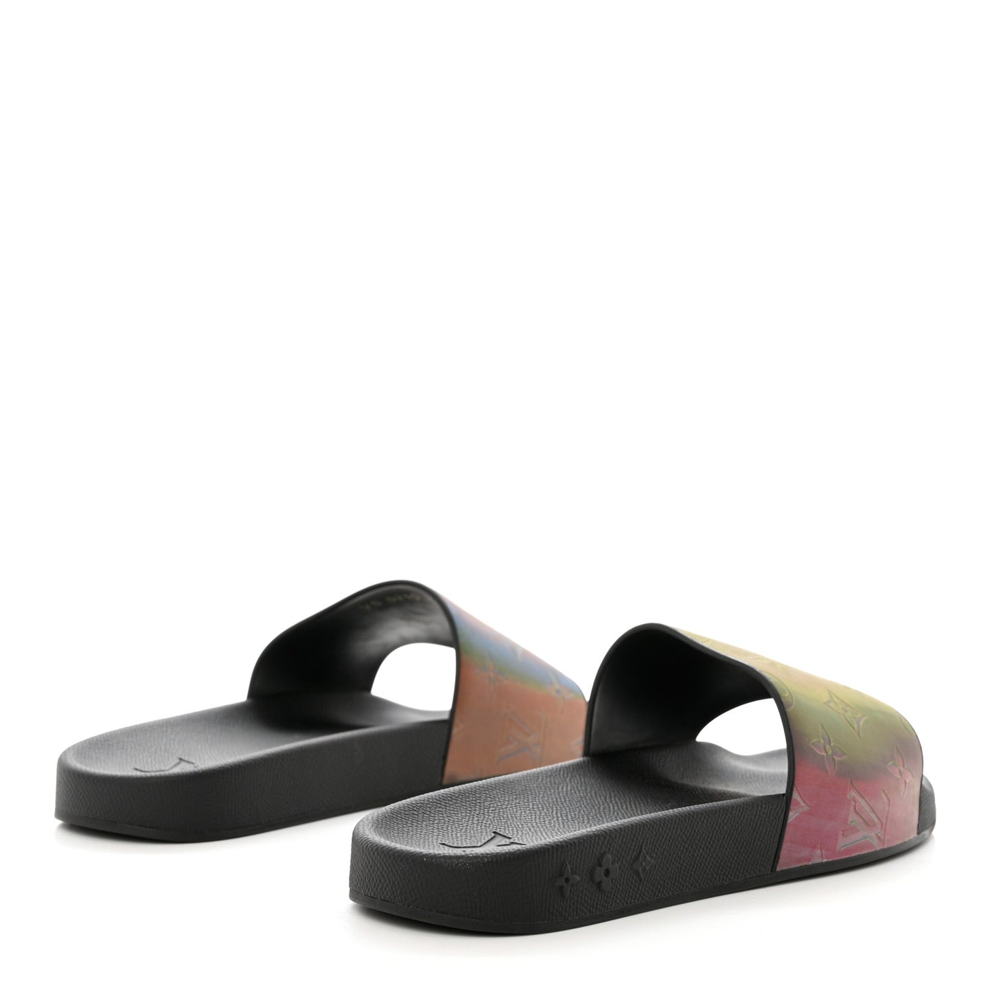 Monogram Watercolor Mens Waterfront Mules 7 Black