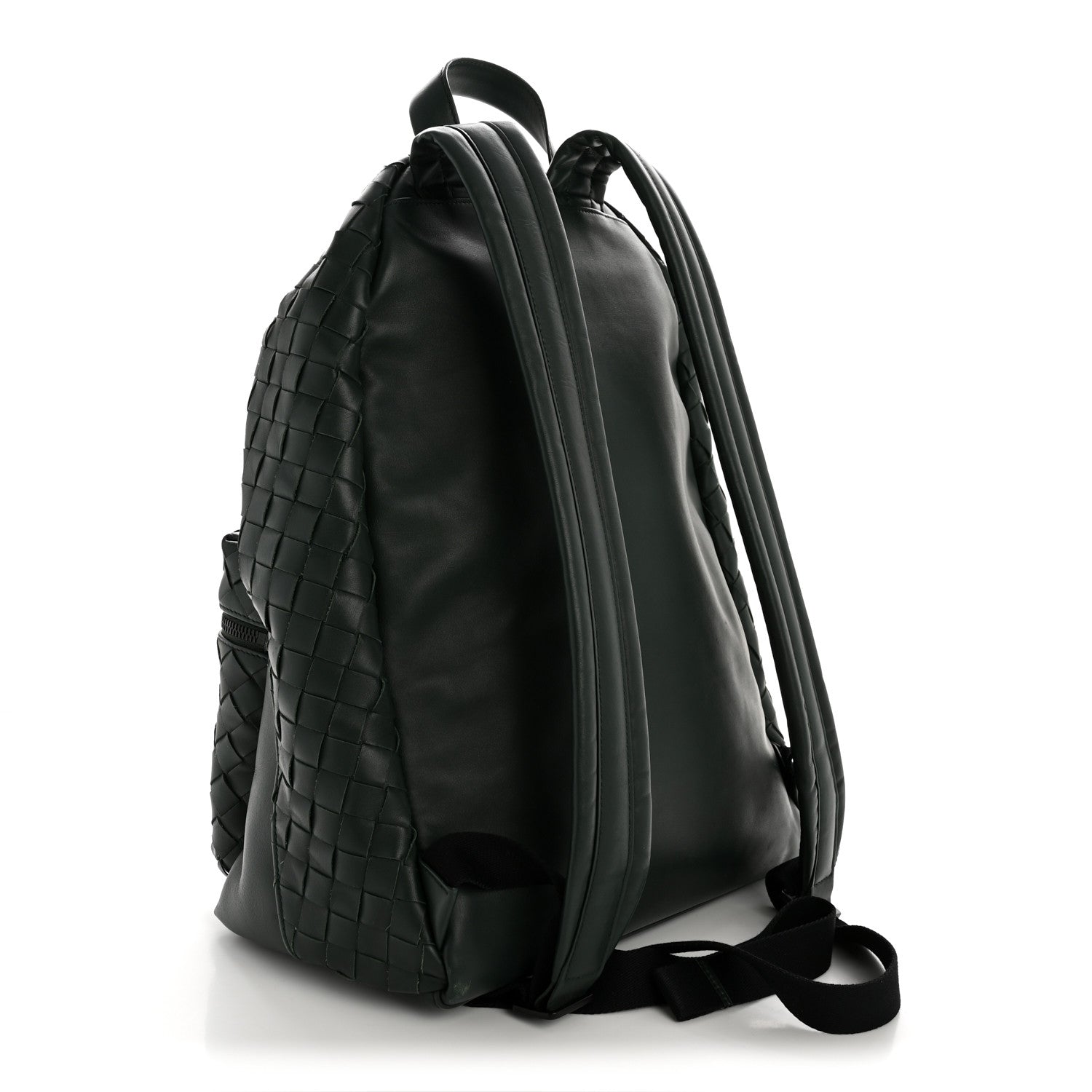 Bottega Veneta Smooth Calfskin Intrecciato Borsa Backpack Pine