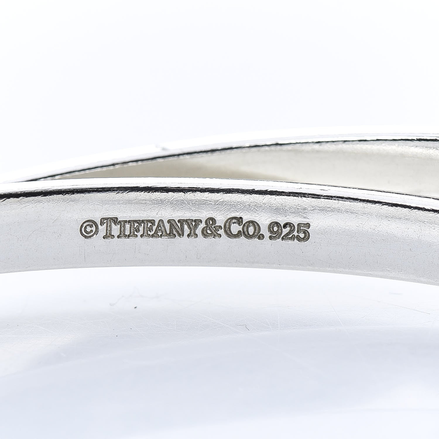 Tiffany Sterling Silver 1837 Interlocking Bangle Bracelet 5 of 8